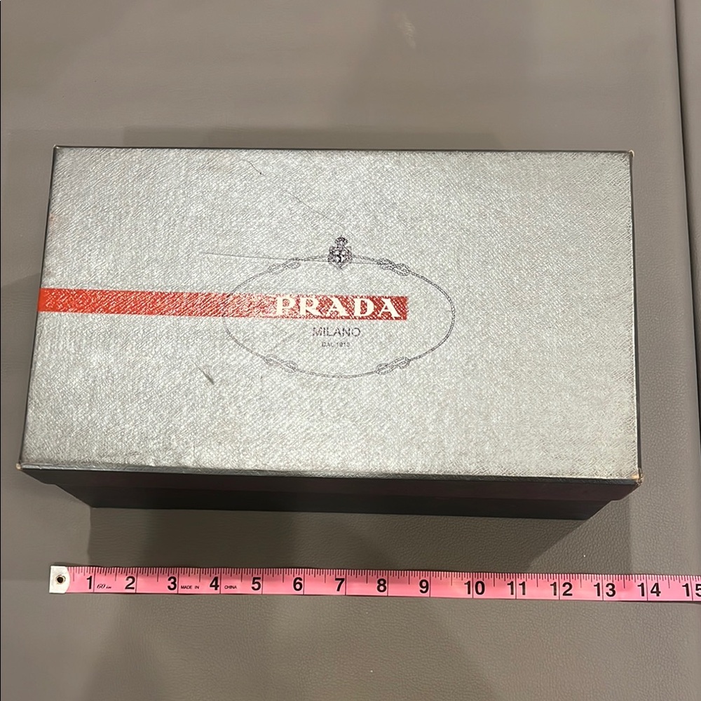 Prada Gray Shoe Box